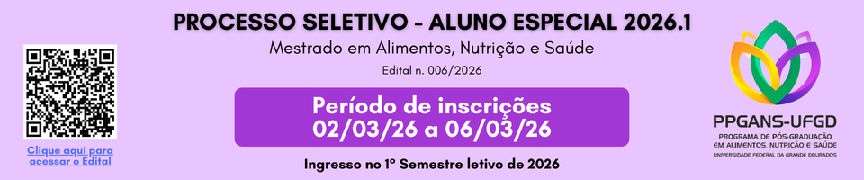PROCESSO SELETIVO ALUNO ESPECIAL 2026.1